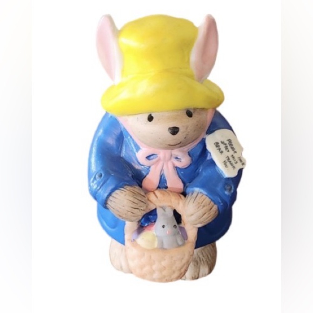 Enesco paddington as the Easter bunny  vintage  Figurine